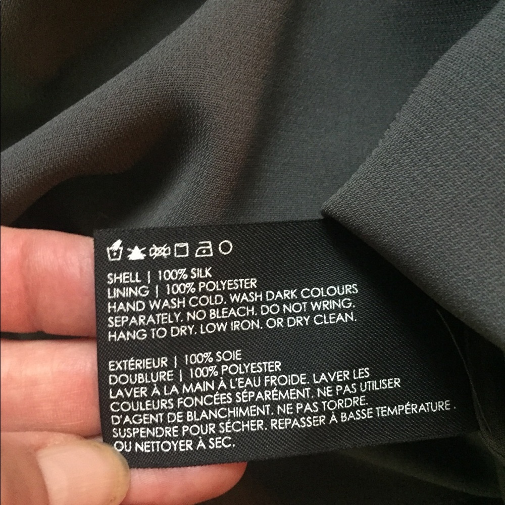 Club Monaco Drapey Pleated Silk Tank in Gunmetal - Picture 6 of 7